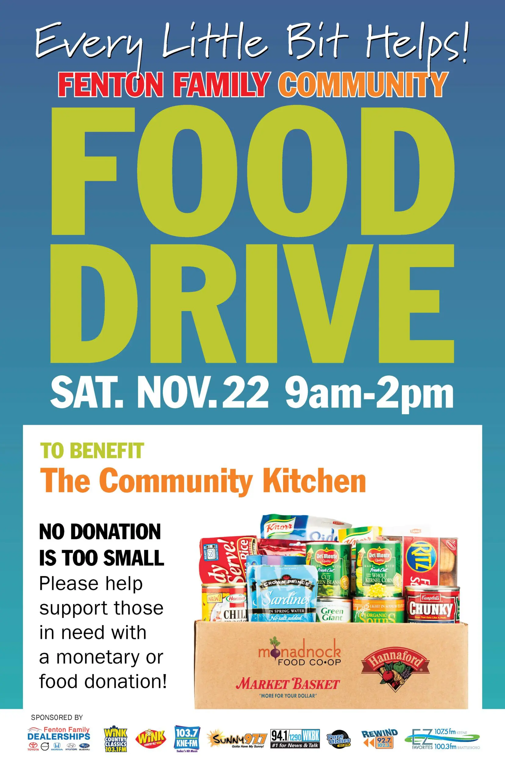 Fenton Food Drive Poster 2025